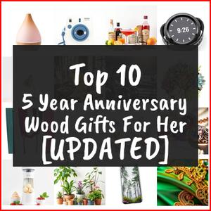 5 year anniversary wood gifts for her